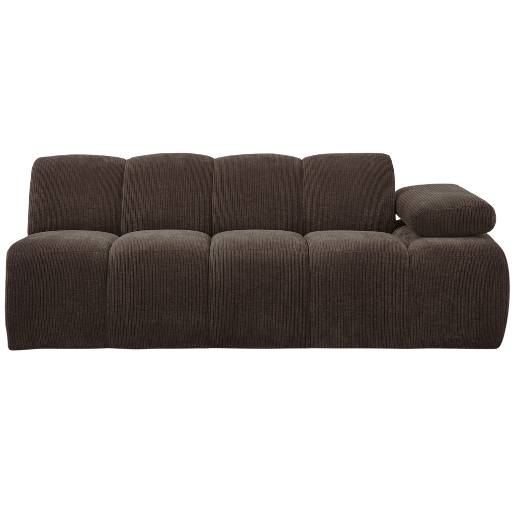 MOJO 2-SEATER ELEMENT ARM RIGHT RIB FABRIC BROWN