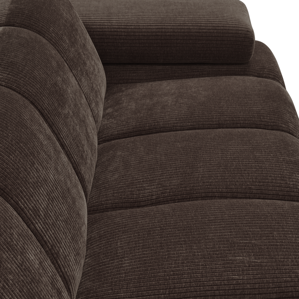 MOJO 2-SEATER ELEMENT ARM RIGHT RIB FABRIC BROWN