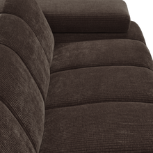 Laden Sie das Bild in den Galerie-Viewer, MOJO 2-SEATER ELEMENT ARM RIGHT RIB FABRIC BROWN