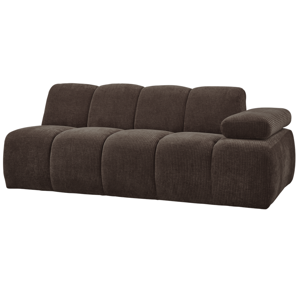 MOJO 2-SEATER ELEMENT ARM RIGHT RIB FABRIC BROWN