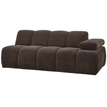 Laden Sie das Bild in den Galerie-Viewer, MOJO 2-SEATER ELEMENT ARM RIGHT RIB FABRIC BROWN