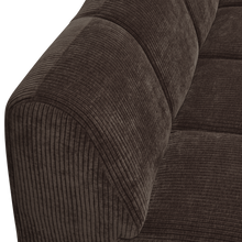 Laden Sie das Bild in den Galerie-Viewer, MOJO 2-SEATER ELEMENT ARM RIGHT RIB FABRIC BROWN