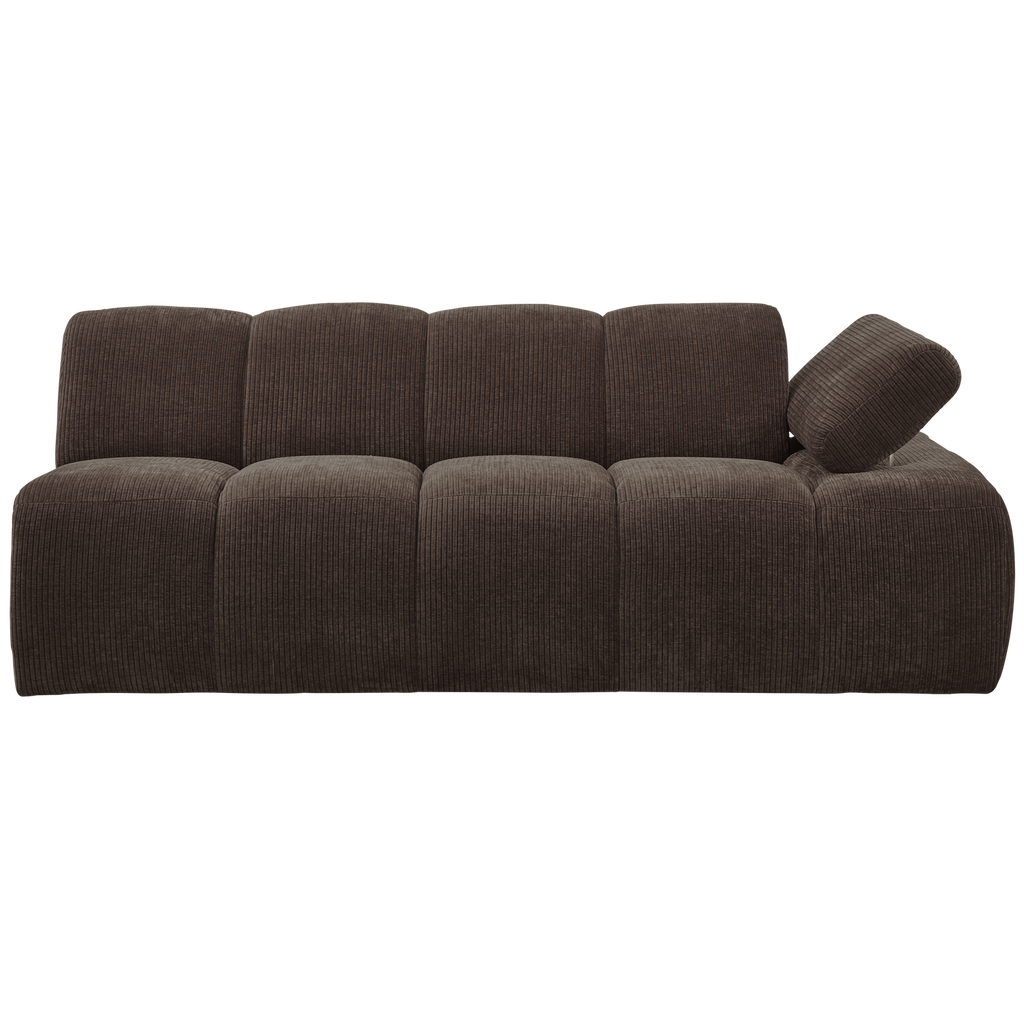 MOJO 2-SEATER ELEMENT ARM RIGHT RIB FABRIC BROWN