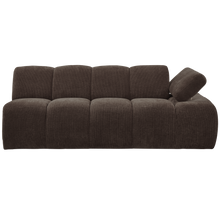 Laden Sie das Bild in den Galerie-Viewer, MOJO 2-SEATER ELEMENT ARM RIGHT RIB FABRIC BROWN