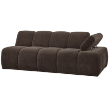 Laden Sie das Bild in den Galerie-Viewer, MOJO 2-SEATER ELEMENT ARM RIGHT RIB FABRIC BROWN