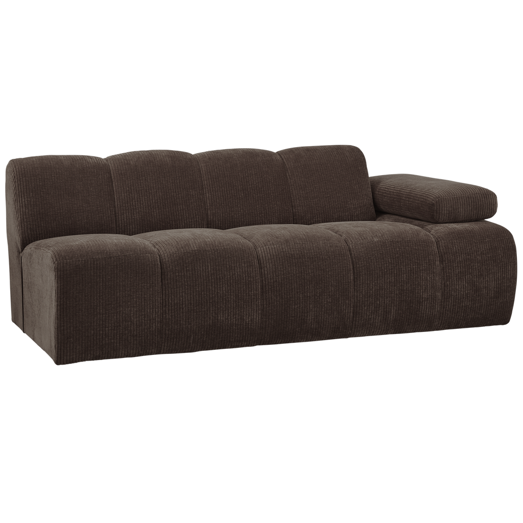 MOJO 2-SEATER ELEMENT ARM RIGHT RIB FABRIC BROWN