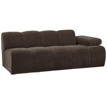Laden Sie das Bild in den Galerie-Viewer, MOJO 2-SEATER ELEMENT ARM RIGHT RIB FABRIC BROWN