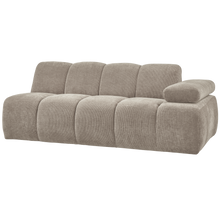 Cargar imagen en el visor de la galería, MOJO 2-SEATER ELEMENT ARM RIGHT RIB FABRIC DARK SAND