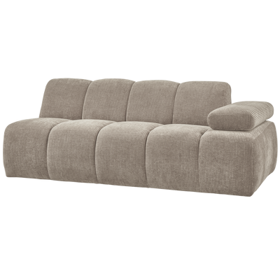MOJO 2-SEATER ELEMENT ARM RIGHT RIB FABRIC DARK SAND