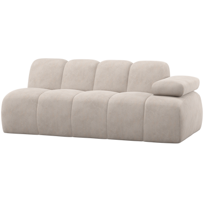 MOJO 2-SEATER ELEMENT ARM RIGHT RIB FABRIC ECRU