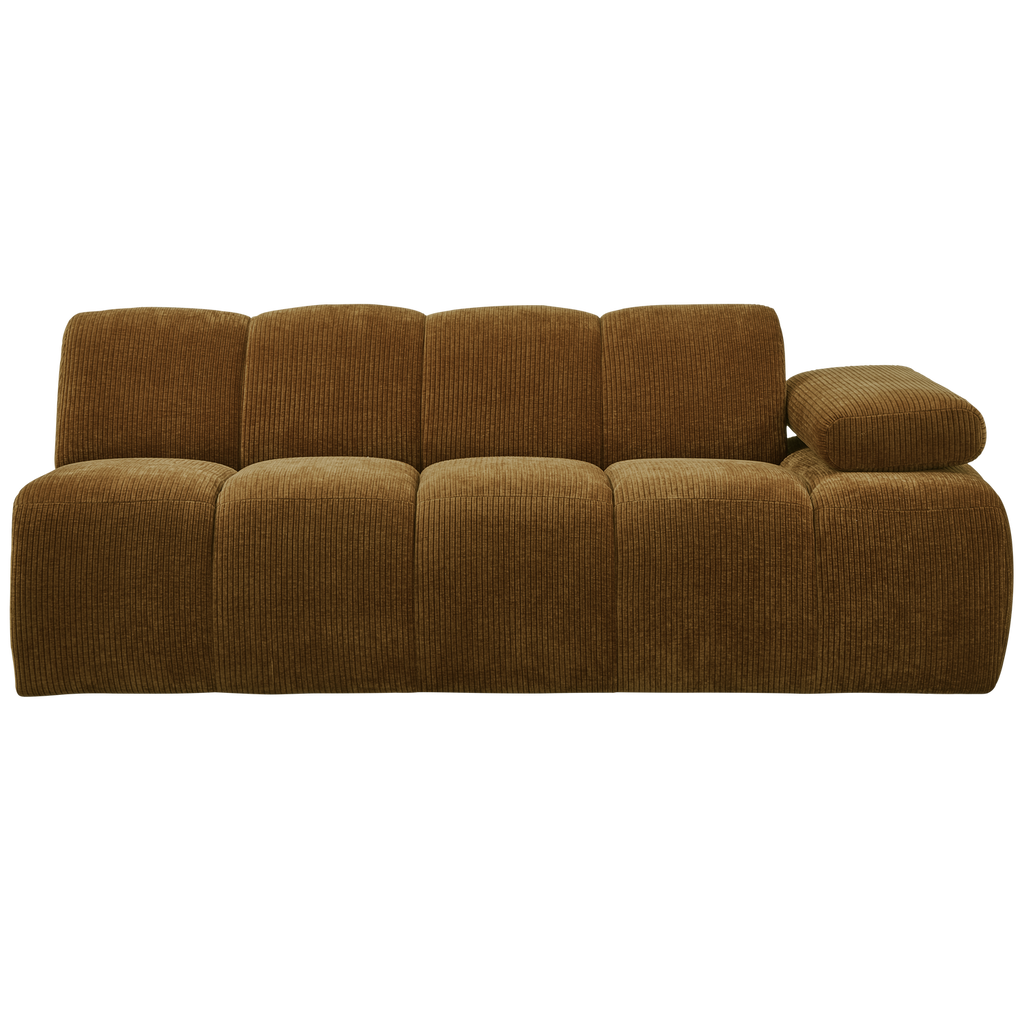 MOJO 2-SEATER ELEMENT ARM RIGHT RIB FABRIC HONEY YELLOW
