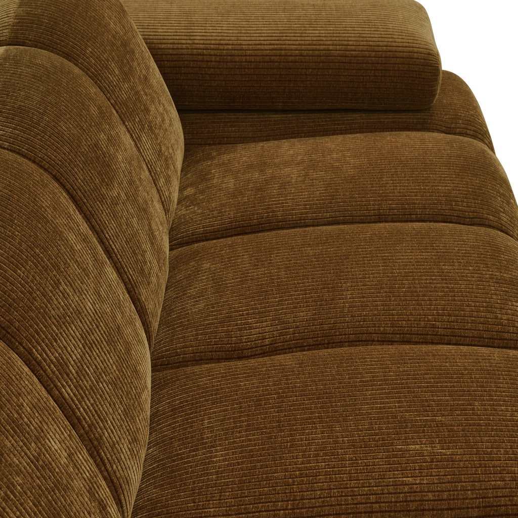 MOJO 2-SEATER ELEMENT ARM RIGHT RIB FABRIC HONEY YELLOW