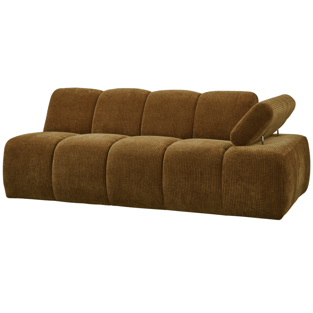 MOJO 2-SEATER ELEMENT ARM RIGHT RIB FABRIC HONEY YELLOW