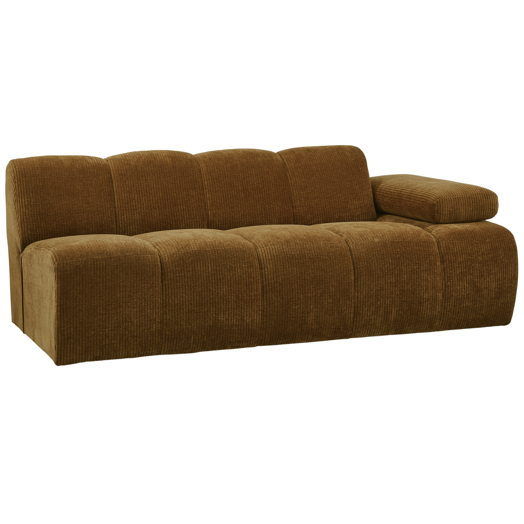 MOJO 2-SEATER ELEMENT ARM RIGHT RIB FABRIC HONEY YELLOW