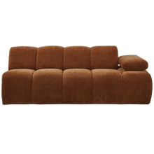 Laden Sie das Bild in den Galerie-Viewer, MOJO 2-SEATER ELEMENT ARM RIGHT RIB FABRIC RUST BROWN
