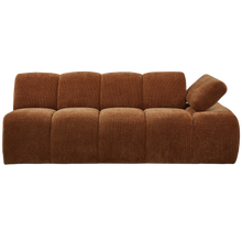 Laden Sie das Bild in den Galerie-Viewer, MOJO 2-SEATER ELEMENT ARM RIGHT RIB FABRIC RUST BROWN