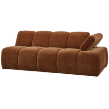 Laden Sie das Bild in den Galerie-Viewer, MOJO 2-SEATER ELEMENT ARM RIGHT RIB FABRIC RUST BROWN