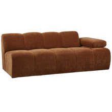 Laden Sie das Bild in den Galerie-Viewer, MOJO 2-SEATER ELEMENT ARM RIGHT RIB FABRIC RUST BROWN