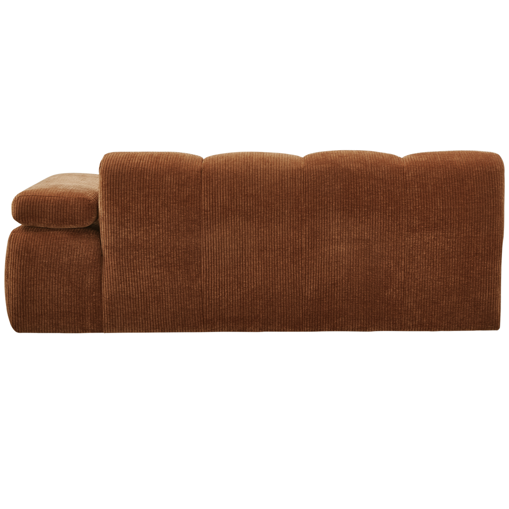 MOJO 2-SEATER ELEMENT ARM RIGHT RIB FABRIC RUST BROWN