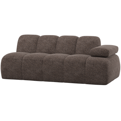 MOJO 2-SEATER ELEMENT ARM RIGHT WOOLLY FABRIC BROWN