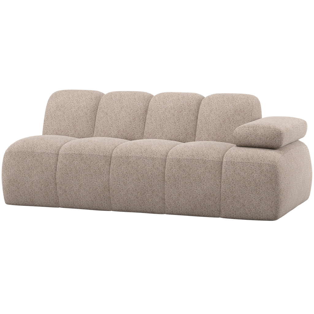 MOJO 2-SEATER ELEMENT ARM RIGHT WOOLLY DARK SAND