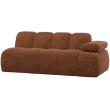 Laden Sie das Bild in den Galerie-Viewer, MOJO 2-SEATER ELEMENT ARM RIGHT WOOLLY FABRIC RUST BROWN
