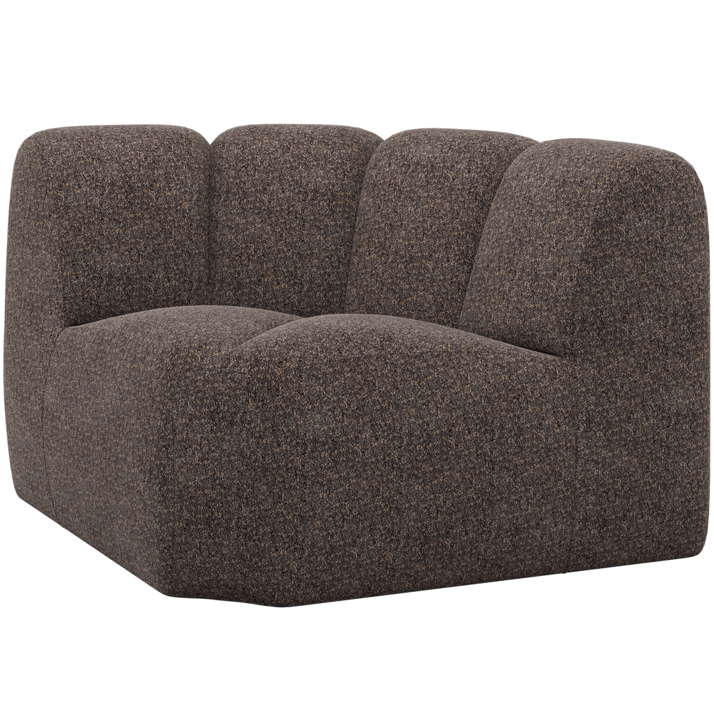 MOJO CORNER ELEMENT WOOLLY FABRIC BROWN