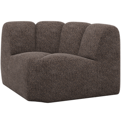 MOJO CORNER ELEMENT WOOLLY FABRIC BROWN