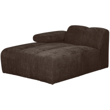 Laden Sie das Bild in den Galerie-Viewer, MOJO CHAISE LONGUE ELEMENT LEFT RIB FABRIC BROWN