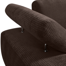 Laden Sie das Bild in den Galerie-Viewer, MOJO CHAISE LONGUE ELEMENT LEFT RIB FABRIC BROWN