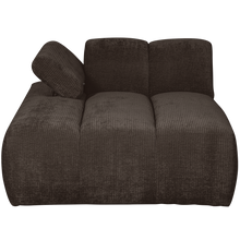 Laden Sie das Bild in den Galerie-Viewer, MOJO CHAISE LONGUE ELEMENT LEFT RIB FABRIC BROWN
