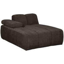 Laden Sie das Bild in den Galerie-Viewer, MOJO CHAISE LONGUE ELEMENT LEFT RIB FABRIC BROWN