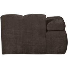 Laden Sie das Bild in den Galerie-Viewer, MOJO CHAISE LONGUE ELEMENT LEFT RIB FABRIC BROWN