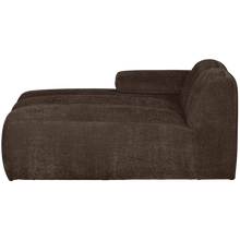 Laden Sie das Bild in den Galerie-Viewer, MOJO CHAISE LONGUE ELEMENT LEFT RIB FABRIC BROWN