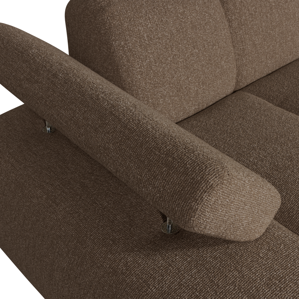 MOJO CHAISE LONGUE ELEMENT LEFT BOUCLE BROWN MELANGE