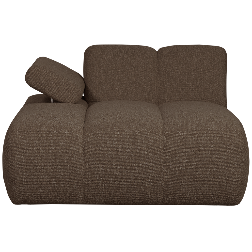 MOJO CHAISE LONGUE ELEMENT LEFT BOUCLE BROWN MELANGE