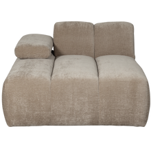 Laden Sie das Bild in den Galerie-Viewer, MOJO CHAISE LONGUE ELEMENT LEFT RIB FABRIC DARK SAND