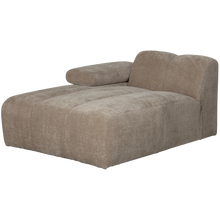Laden Sie das Bild in den Galerie-Viewer, MOJO CHAISE LONGUE ELEMENT LEFT RIB FABRIC DARK SAND