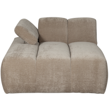 Laden Sie das Bild in den Galerie-Viewer, MOJO CHAISE LONGUE ELEMENT LEFT RIB FABRIC DARK SAND