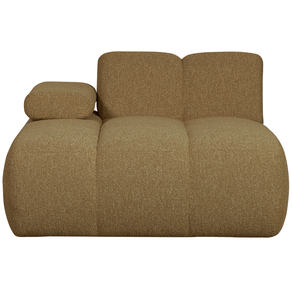 MOJO CHAISE LONGUE ELEMENT LEFT BOUCLE YELLOW/BROWN MELANGE
