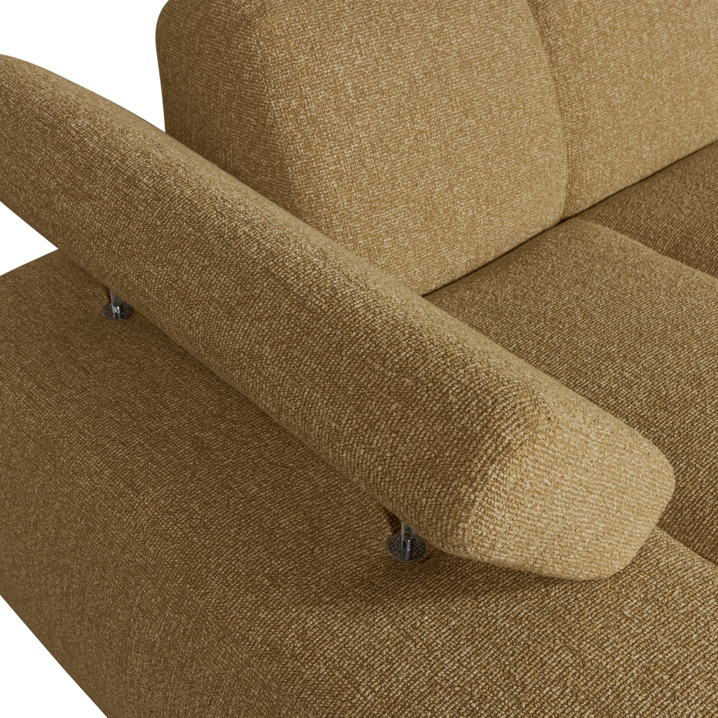 MOJO CHAISE LONGUE ELEMENT LEFT BOUCLE YELLOW/BROWN MELANGE