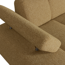 Laden Sie das Bild in den Galerie-Viewer, MOJO CHAISE LONGUE ELEMENT LEFT BOUCLE YELLOW/BROWN MELANGE