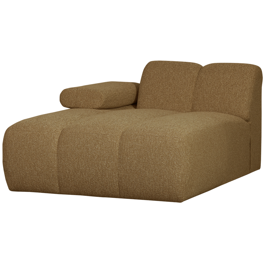 MOJO CHAISE LONGUE ELEMENT LEFT BOUCLE YELLOW/BROWN MELANGE