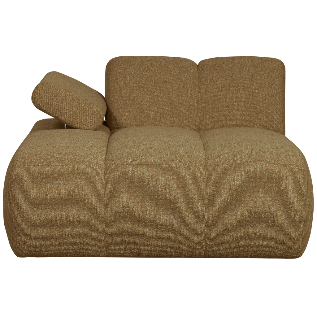 MOJO CHAISE LONGUE ELEMENT LEFT BOUCLE YELLOW/BROWN MELANGE