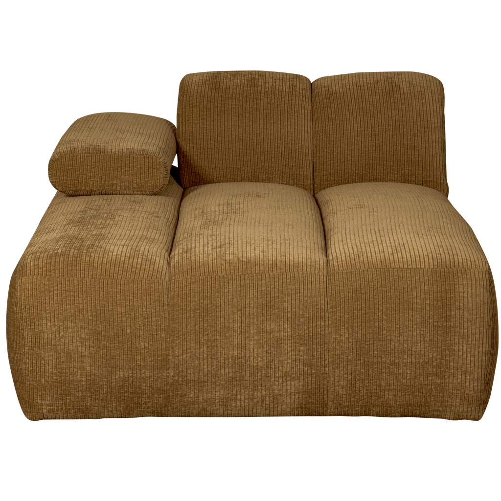 MOJO CHAISE LONGUE ELEMENT LEFT RIB FABRIC HONEY YELLO