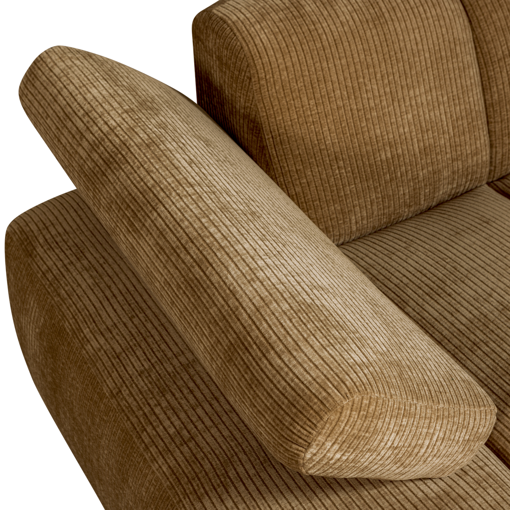 MOJO CHAISE LONGUE ELEMENT LEFT RIB FABRIC HONEY YELLO
