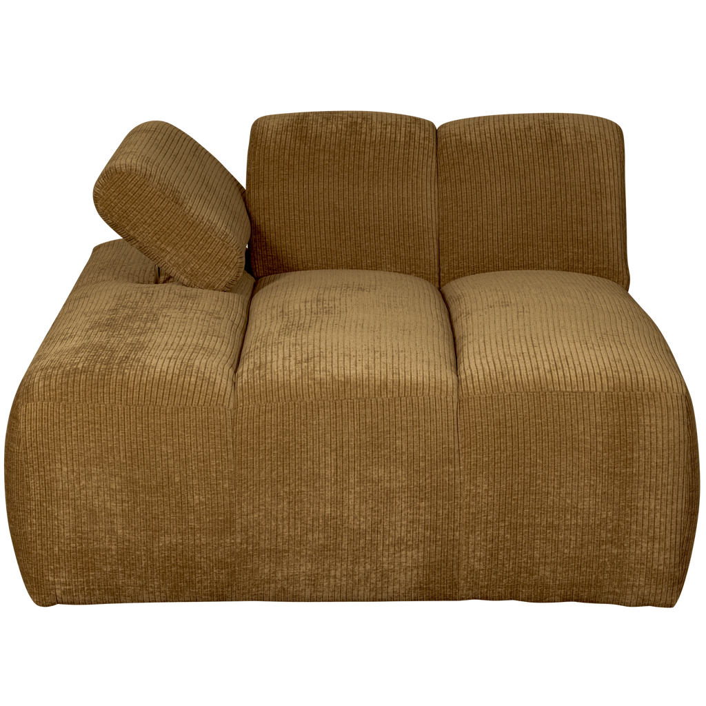 MOJO CHAISE LONGUE ELEMENT LEFT RIB FABRIC HONEY YELLO