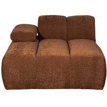Load image into Gallery viewer, MOJO CHAISE LONGUE ELEMENT LEFT RIB FABRIC RUST BROWN