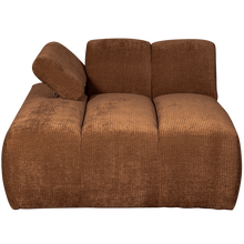 Load image into Gallery viewer, MOJO CHAISE LONGUE ELEMENT LEFT RIB FABRIC RUST BROWN