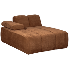 Load image into Gallery viewer, MOJO CHAISE LONGUE ELEMENT LEFT RIB FABRIC RUST BROWN